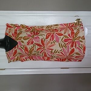 NICOLE MILLER Pink tan Floral Dress
